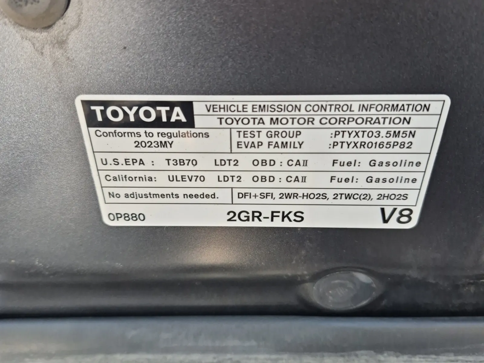 Emission Sticker Photo