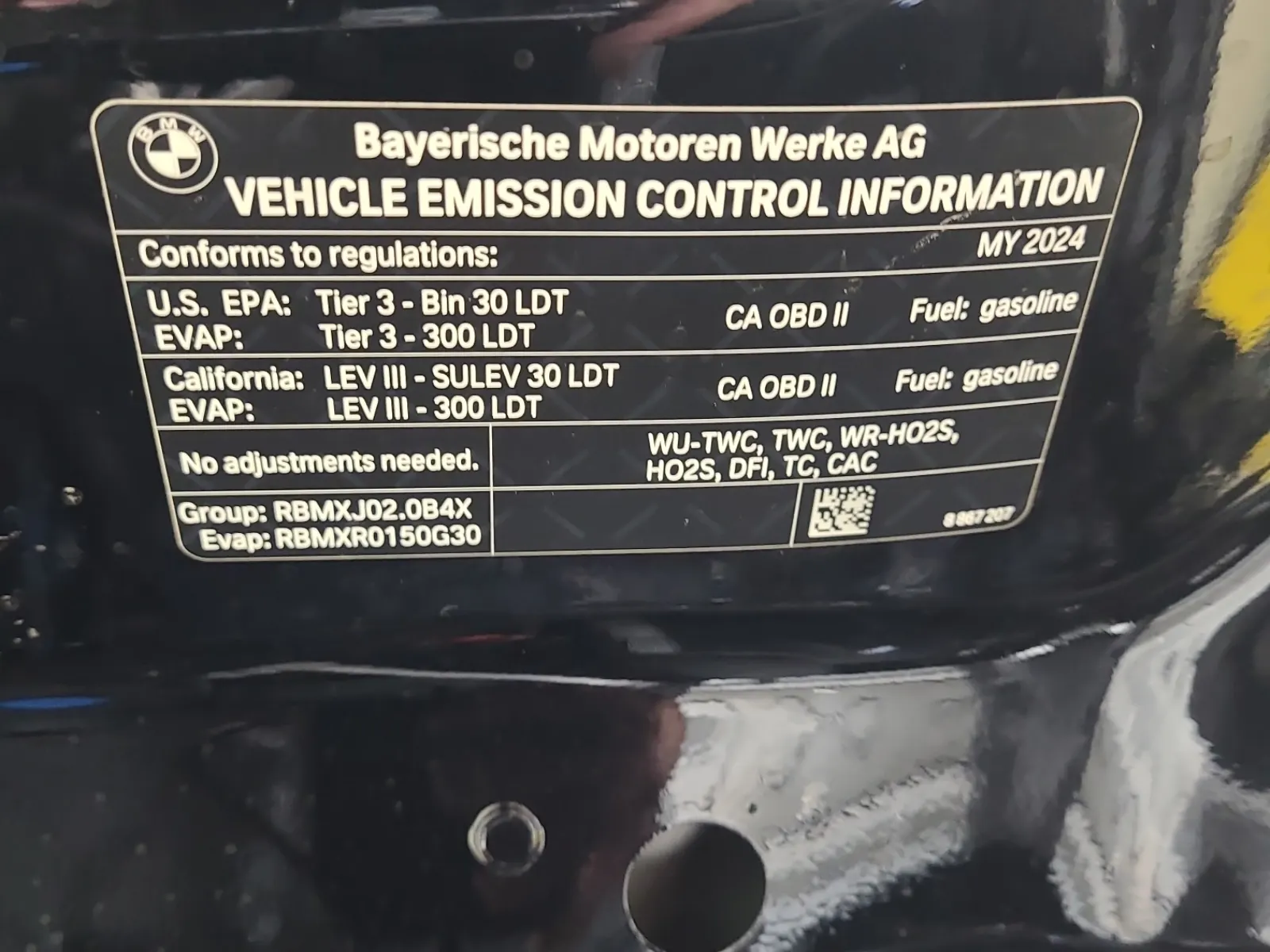 Emission Sticker Photo