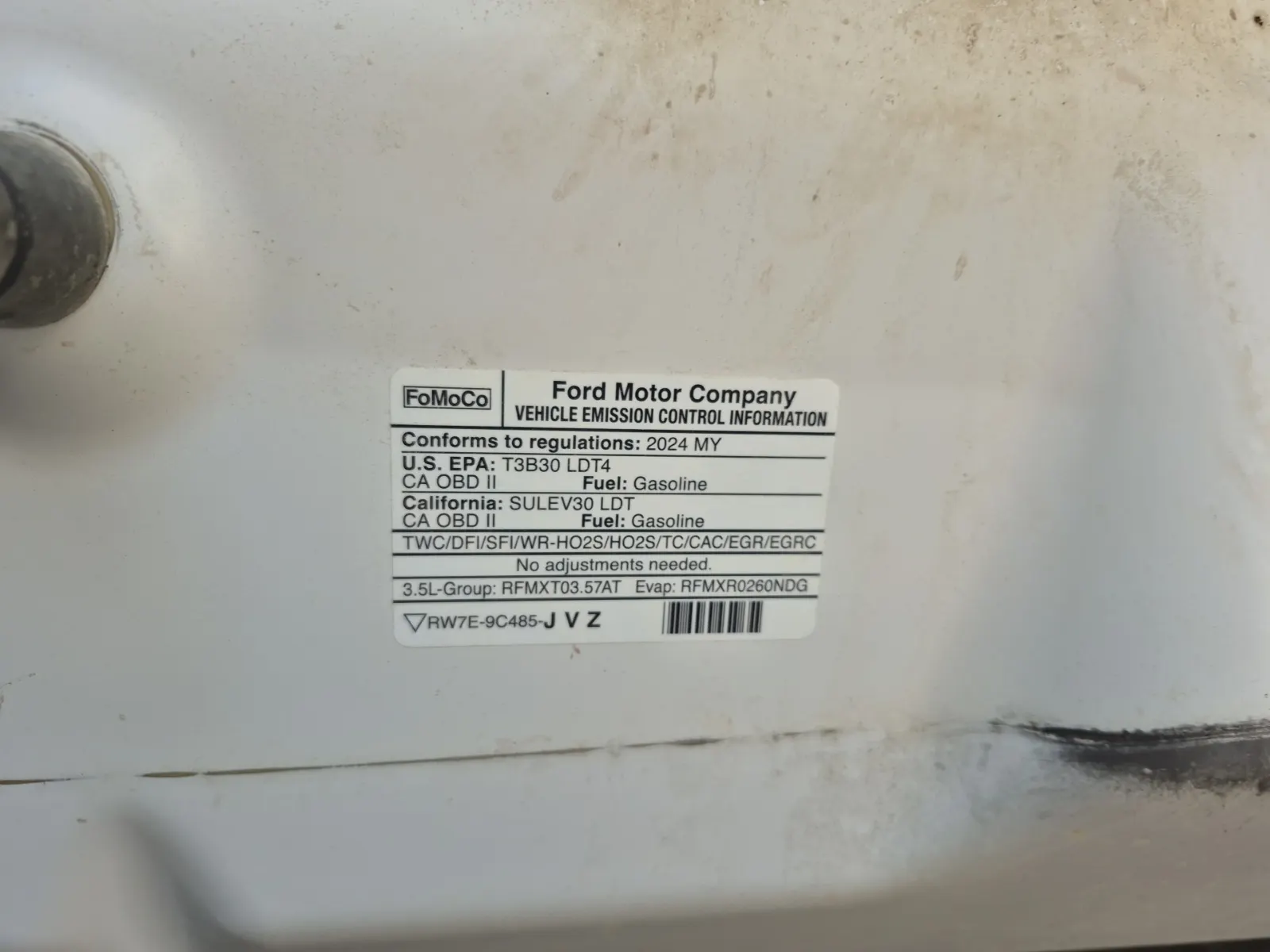Emission Sticker Photo