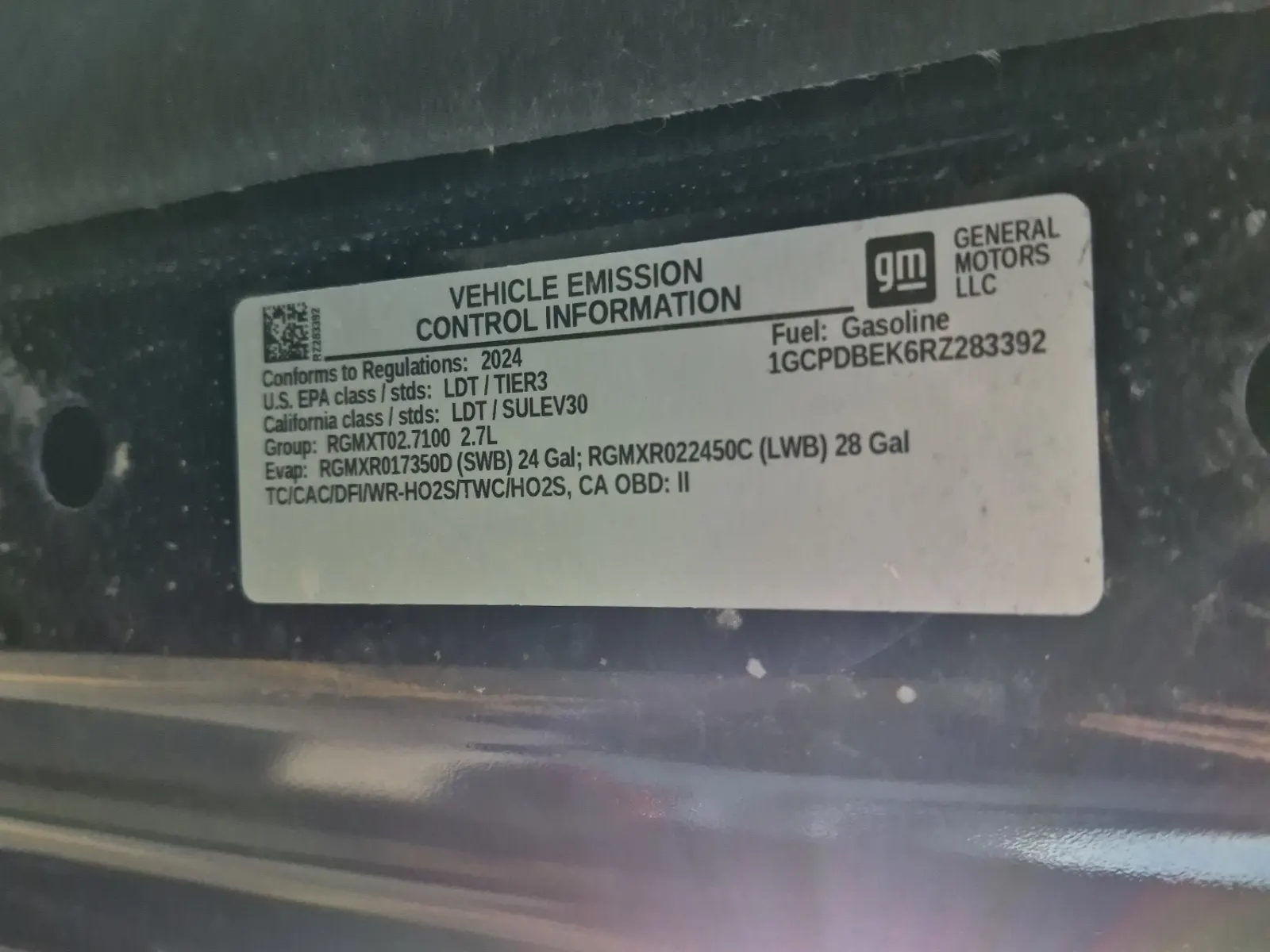 Emission Sticker Photo