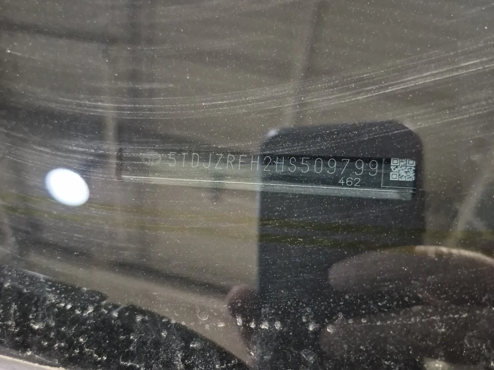 Dash VIN Plate Photo