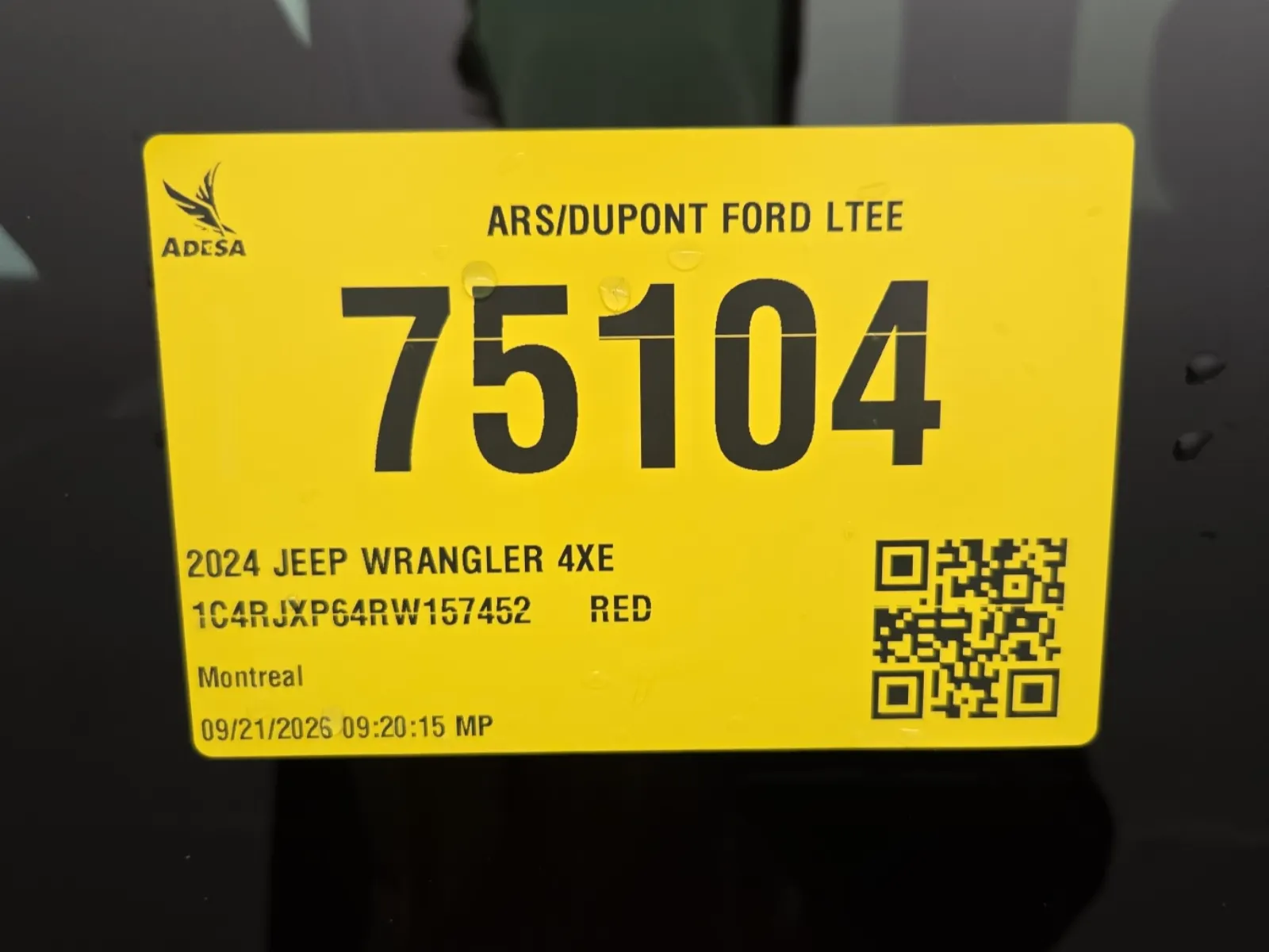 Inventory Label Photo