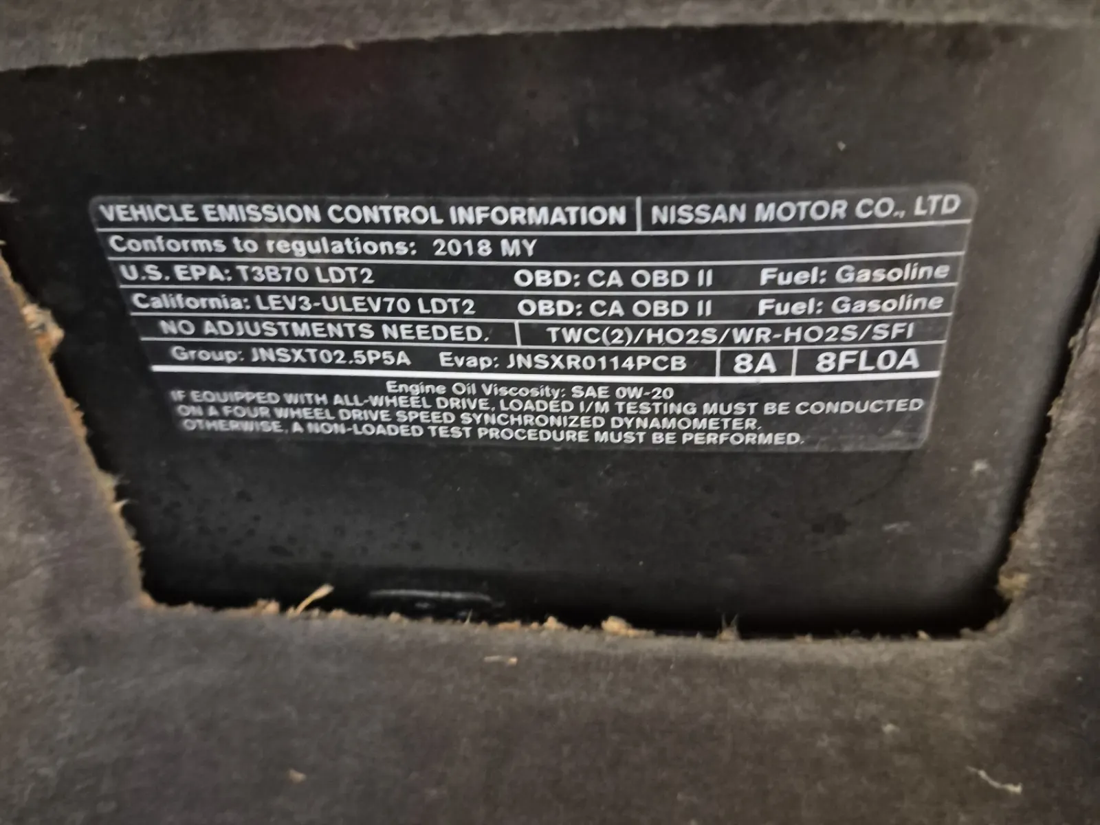 Emission Sticker Photo