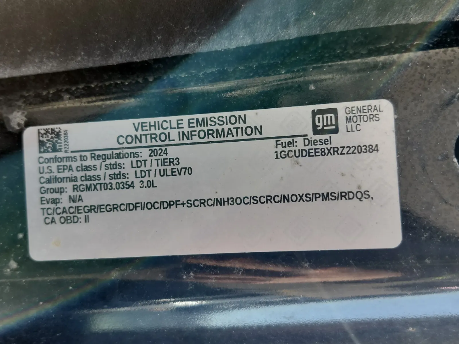 Emission Sticker Photo