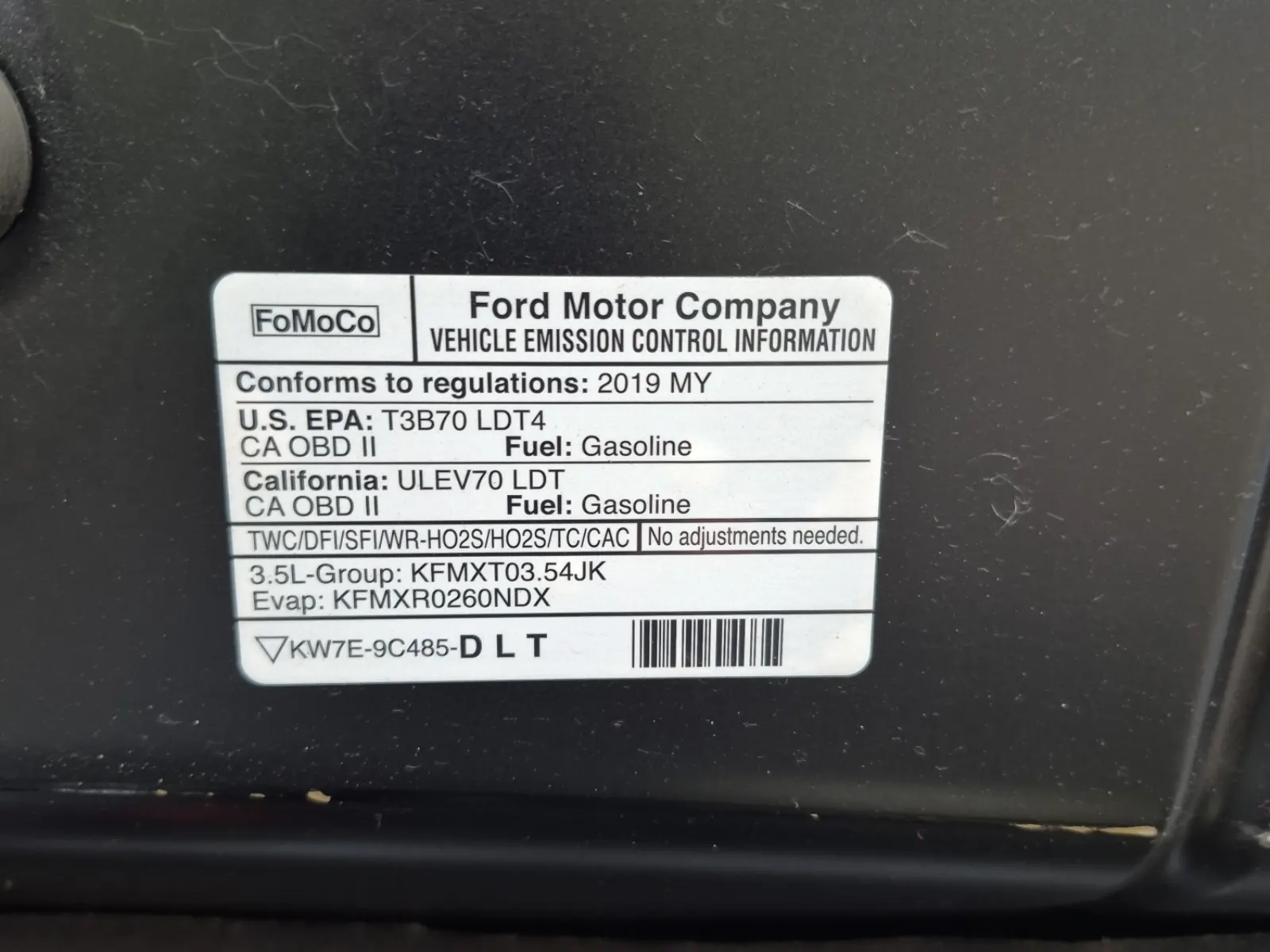 Emission Sticker Photo