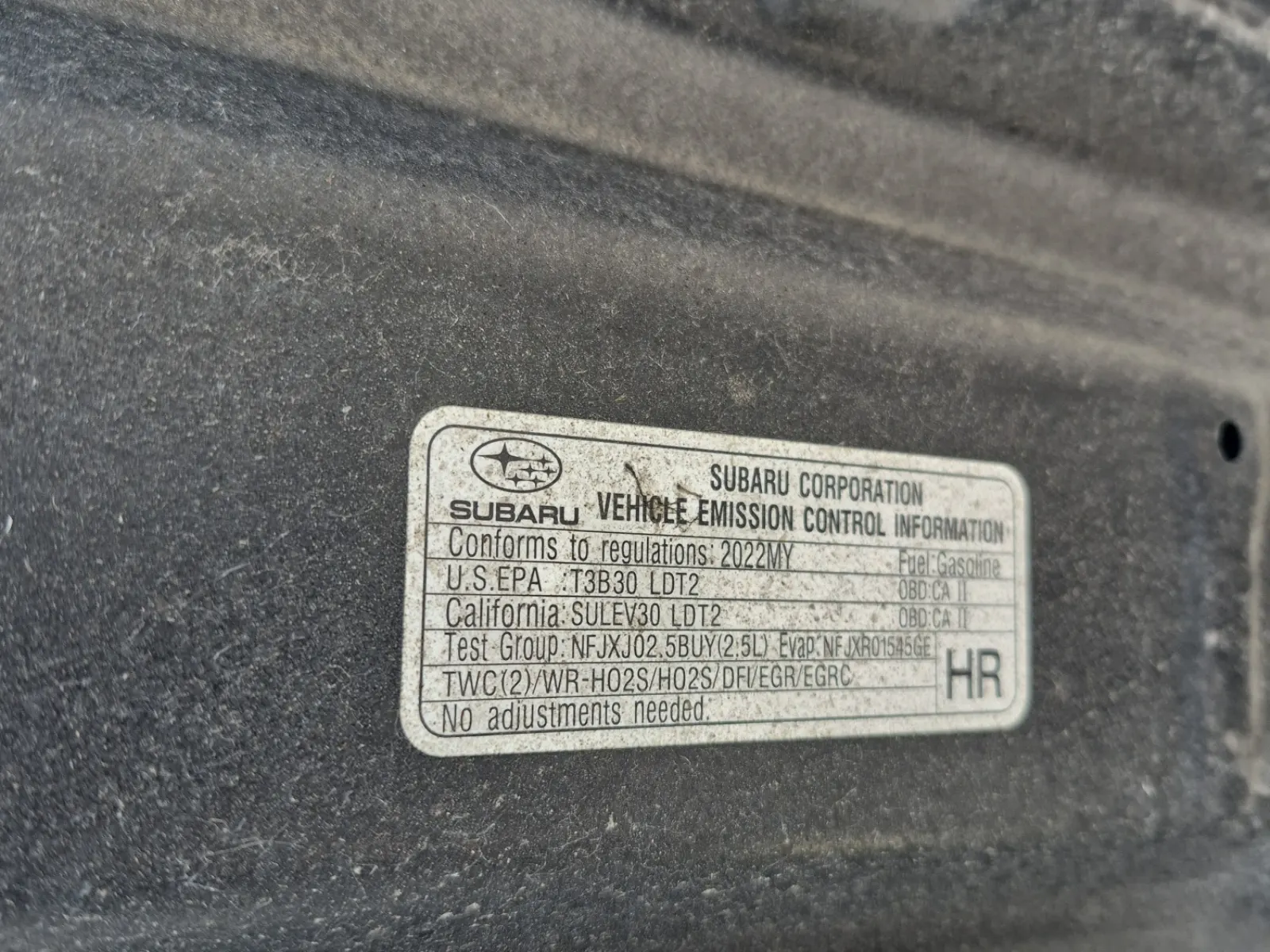 Emission Sticker Photo