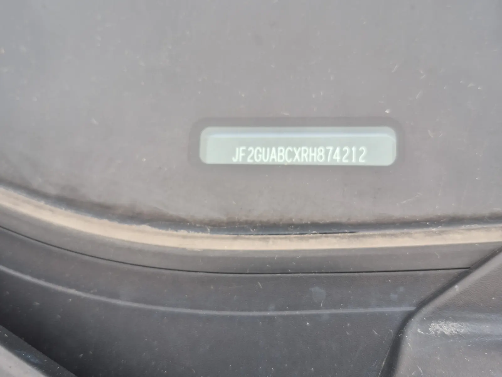 Dash VIN Plate Photo