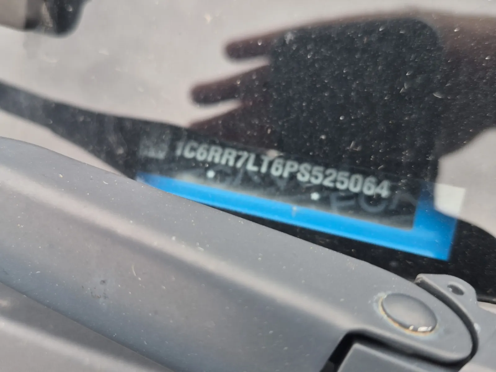 Dash VIN Plate Photo