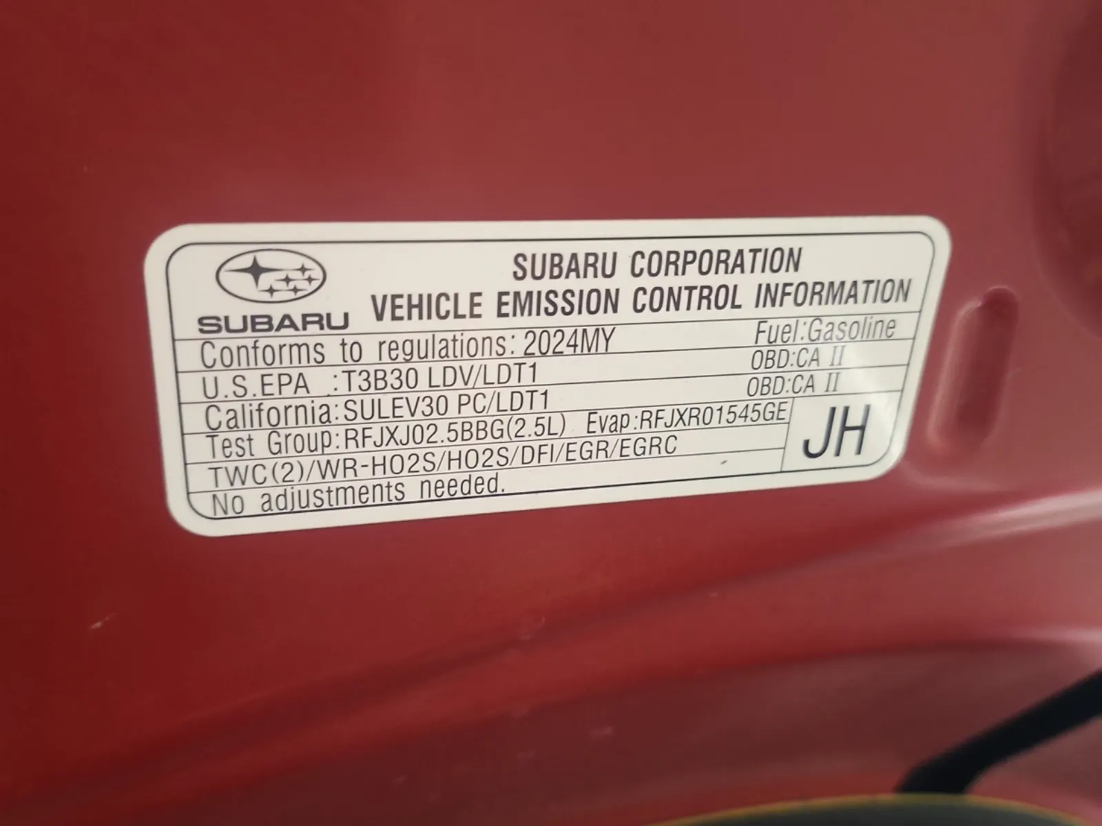 Emission Sticker Photo