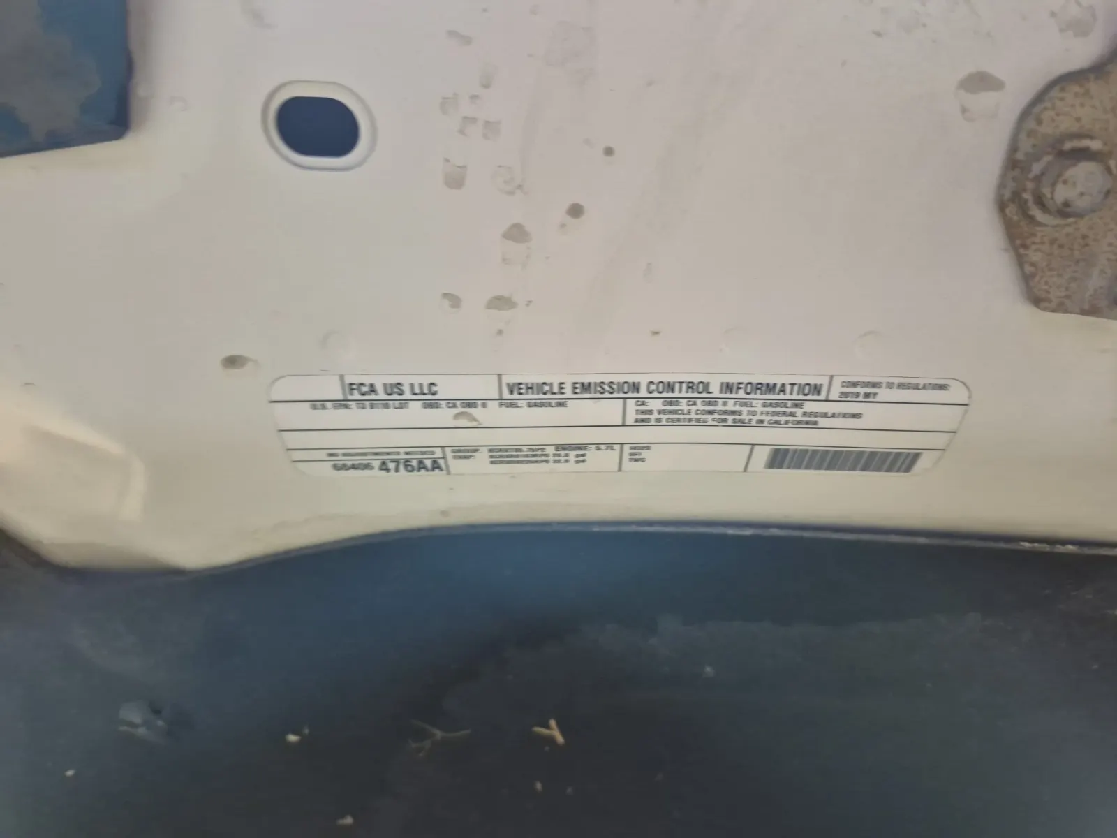 Emission Sticker Photo