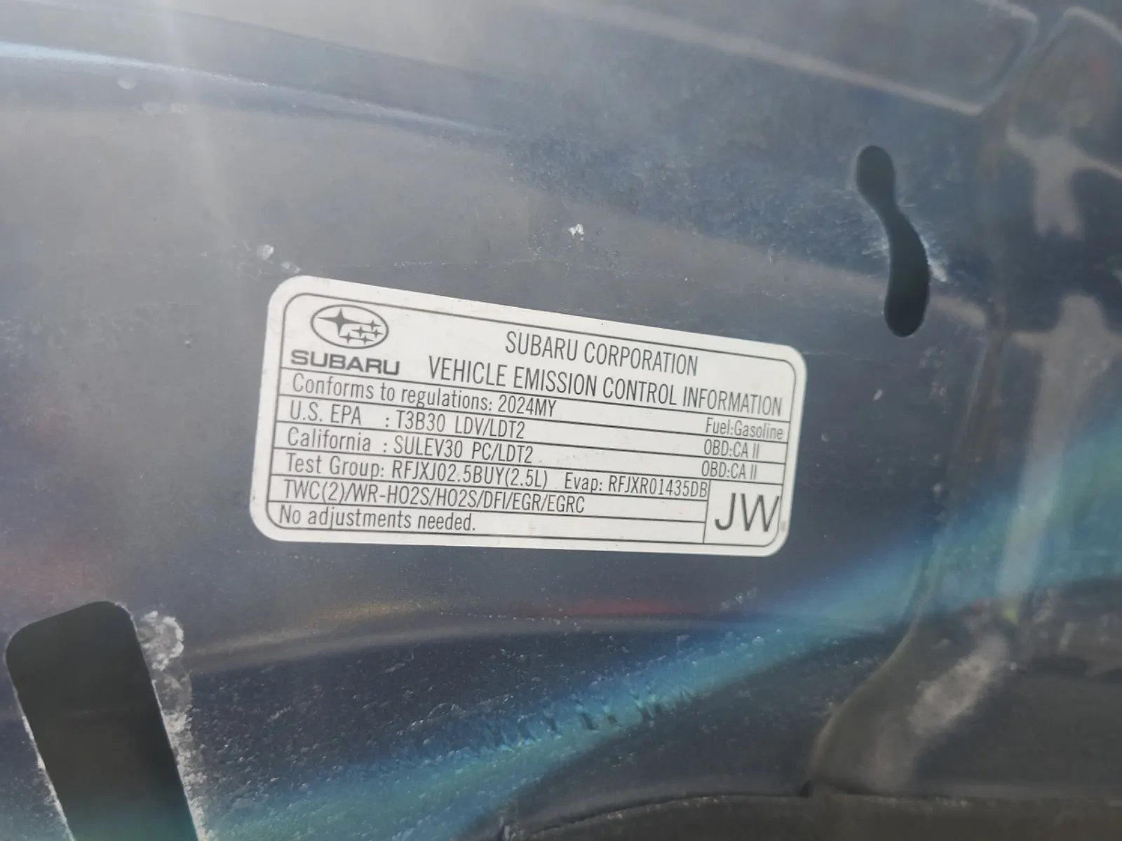 Emission Sticker Photo