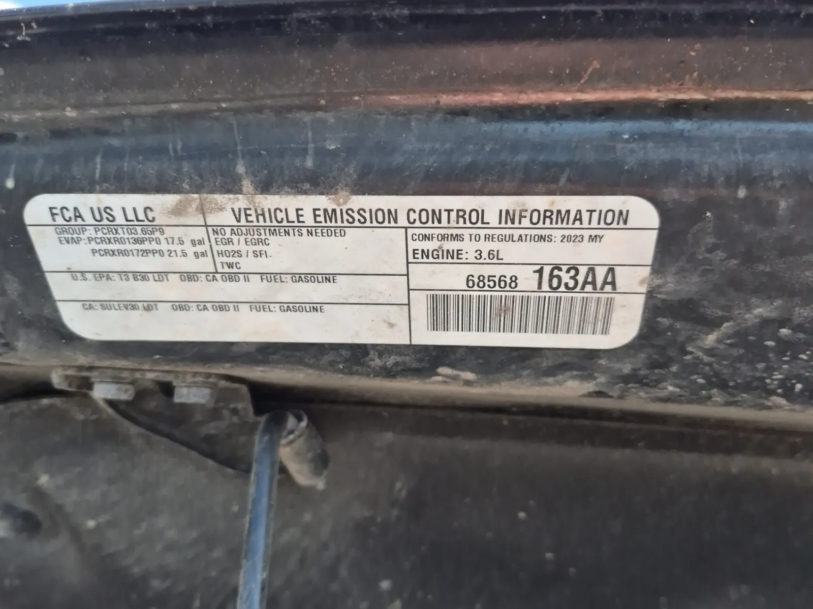 Emission Sticker Photo
