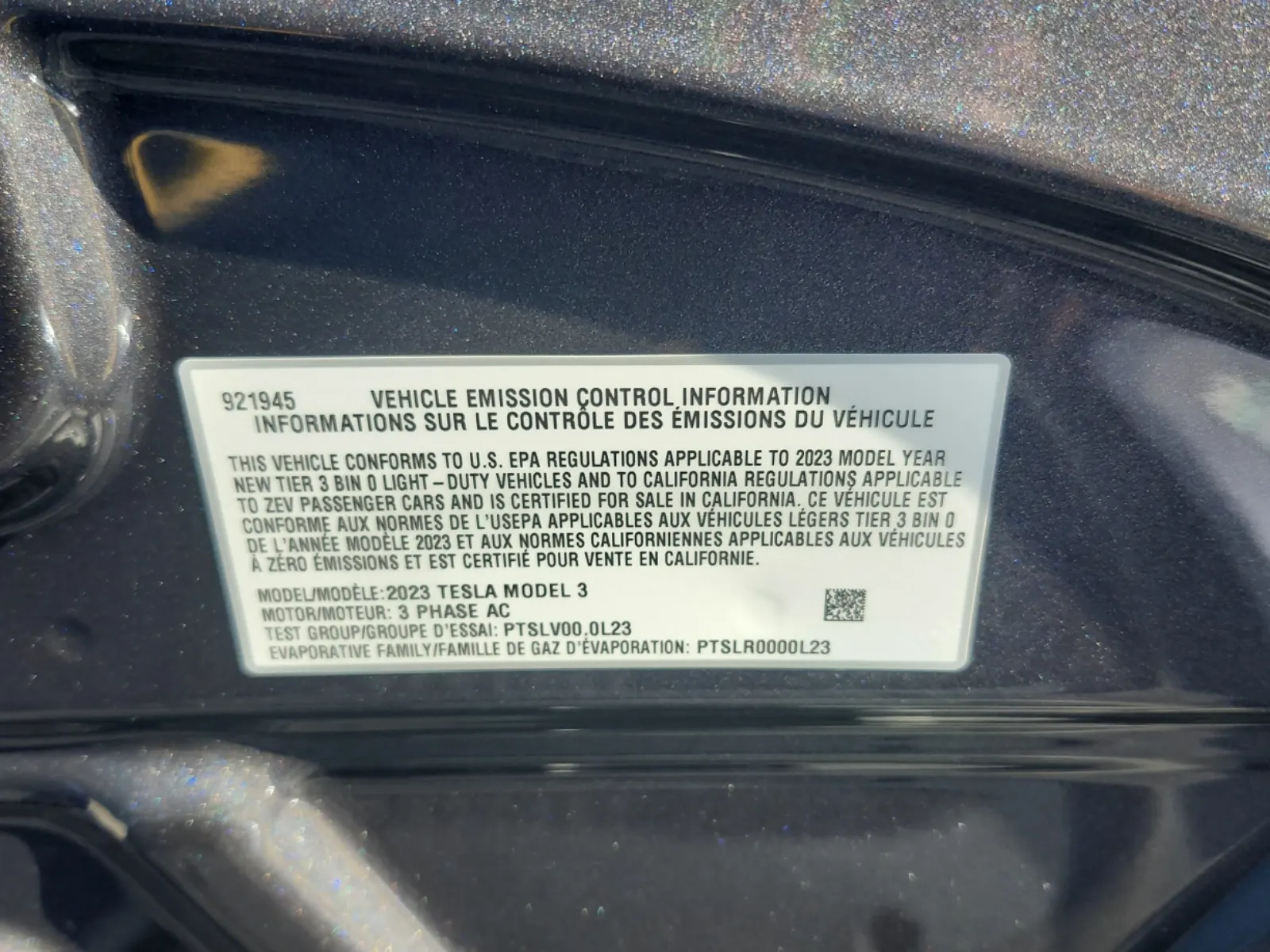 Emission Sticker Photo