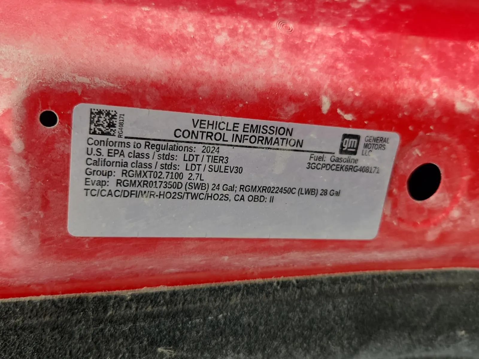 Emission Sticker Photo