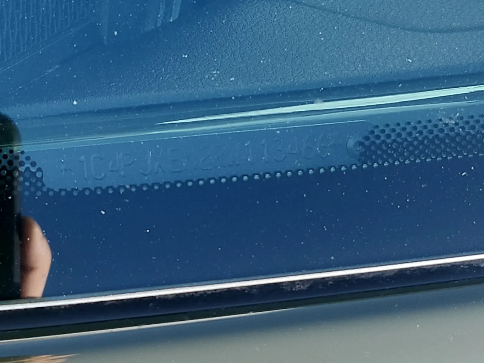 Dash VIN Plate Photo