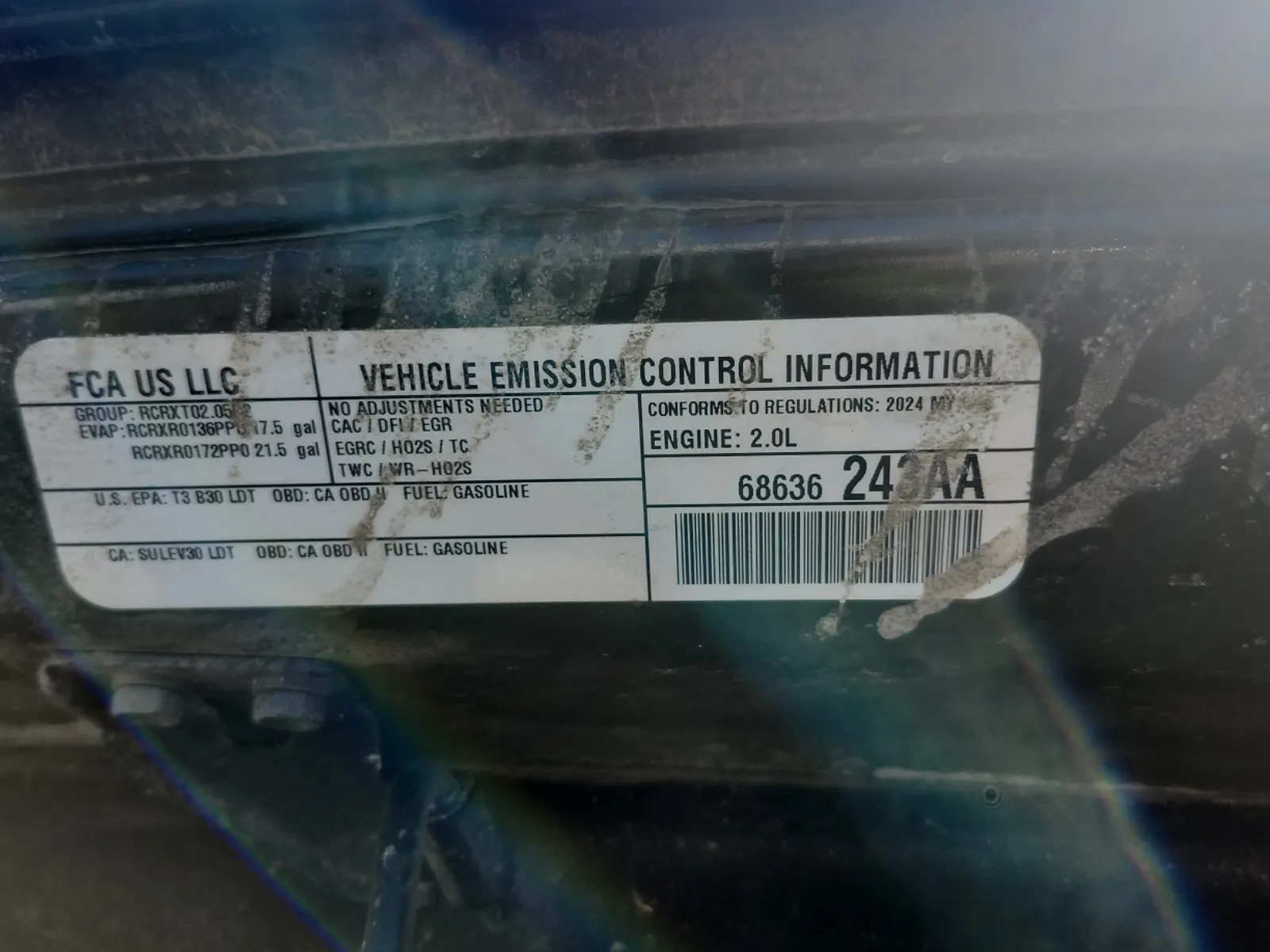 Emission Sticker Photo