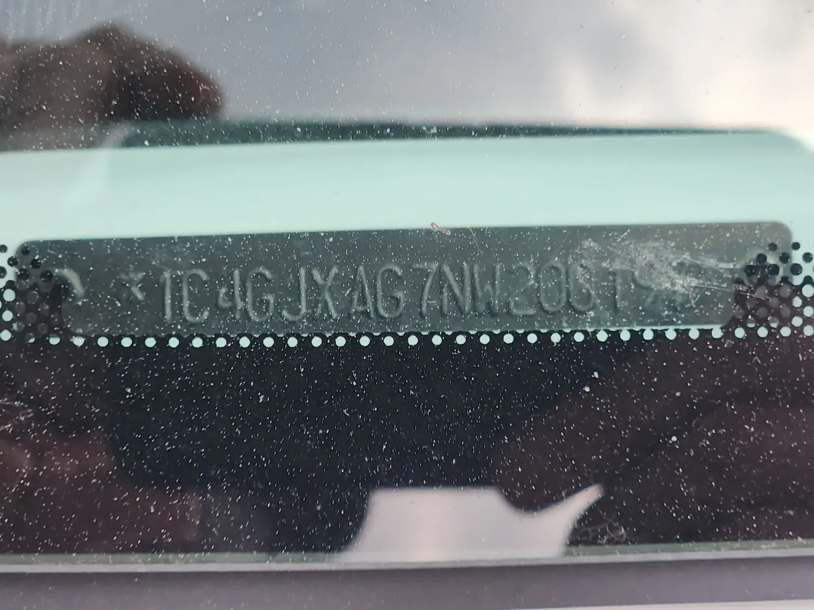 Dash VIN Plate Photo
