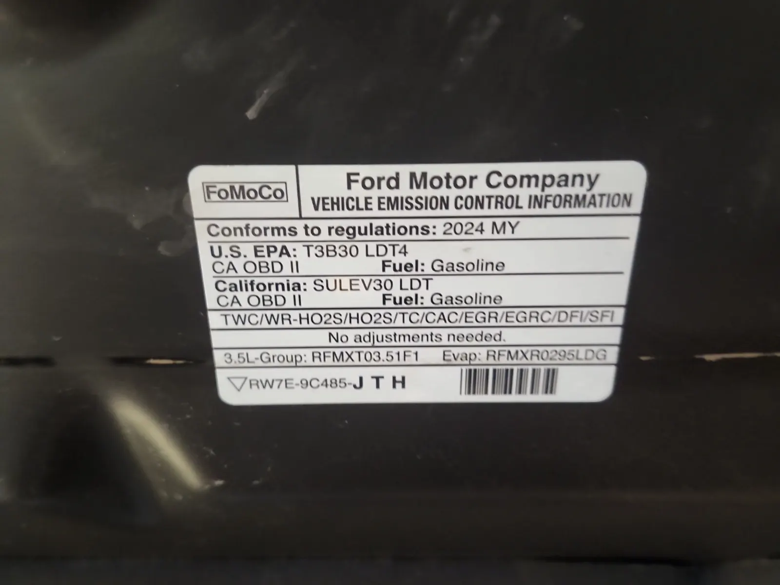 Emission Sticker Photo