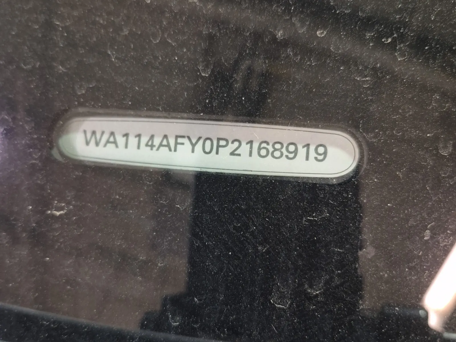 Dash VIN Plate Photo