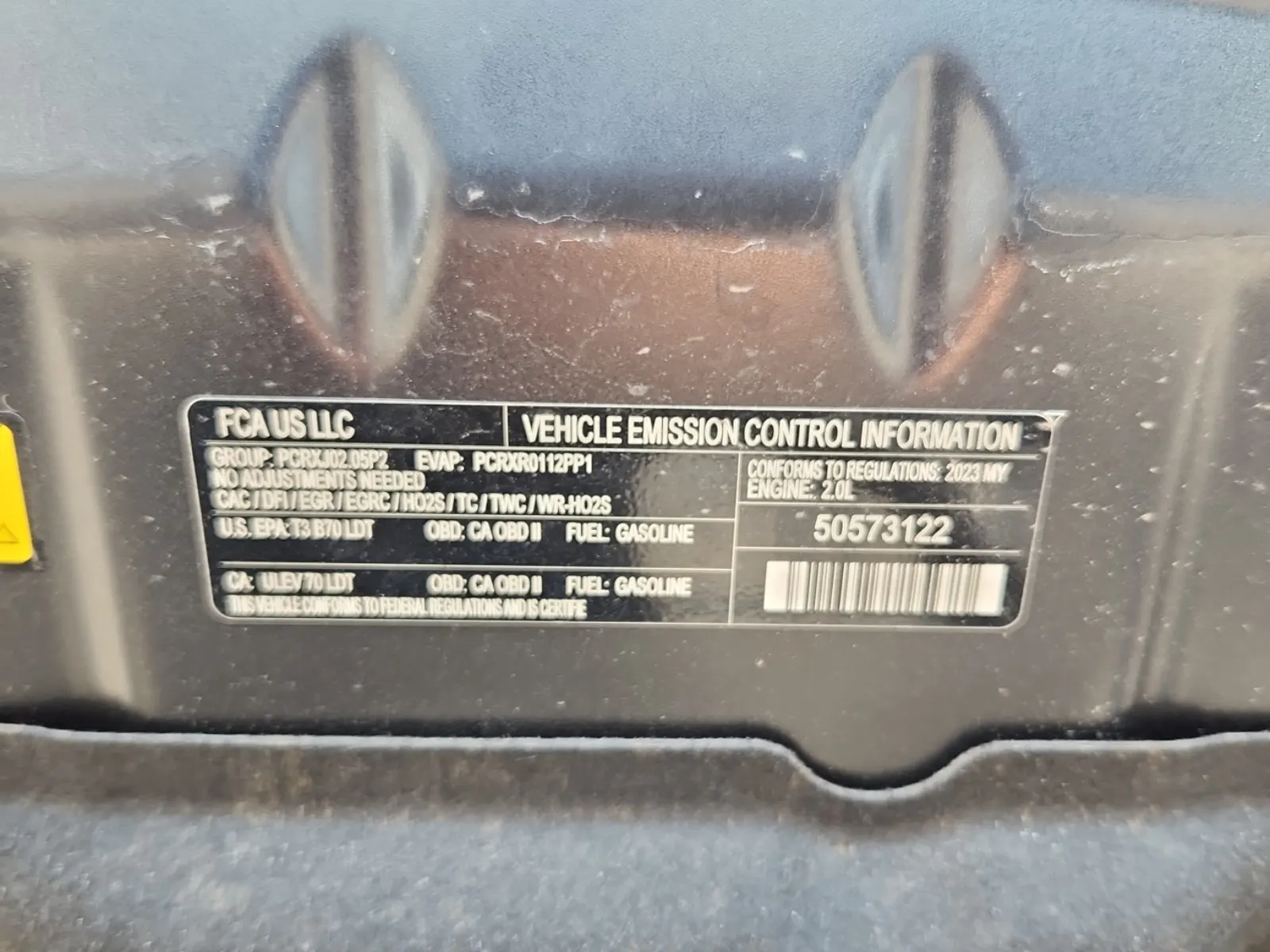 Emission Sticker Photo