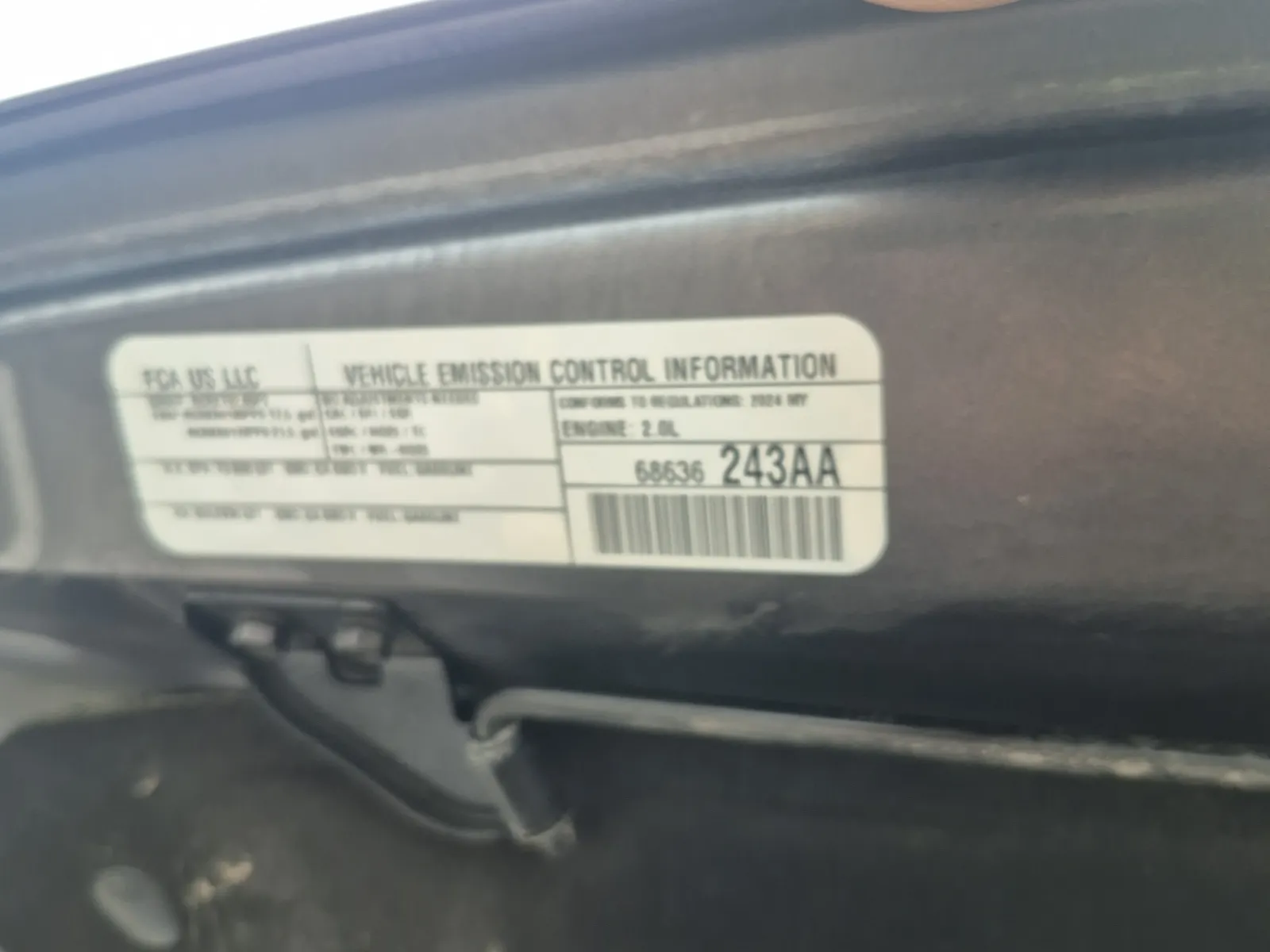 Emission Sticker Photo