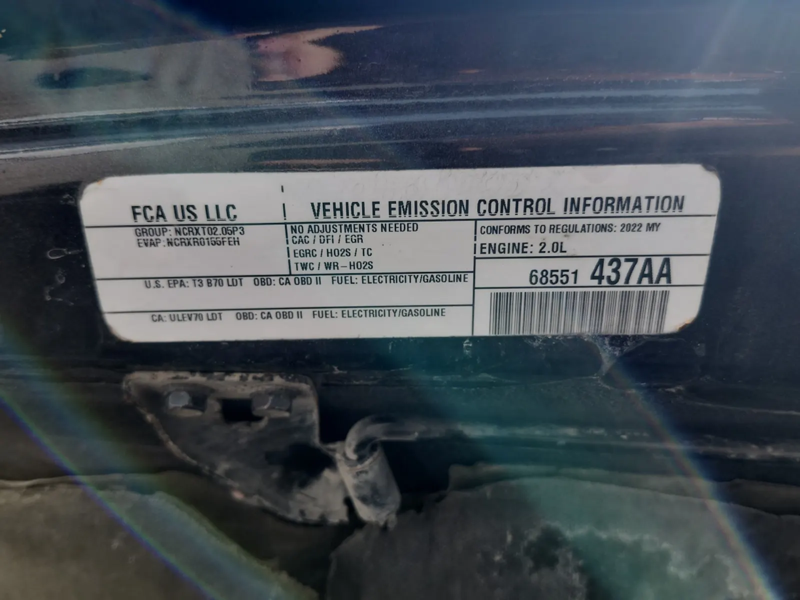 Emission Sticker Photo