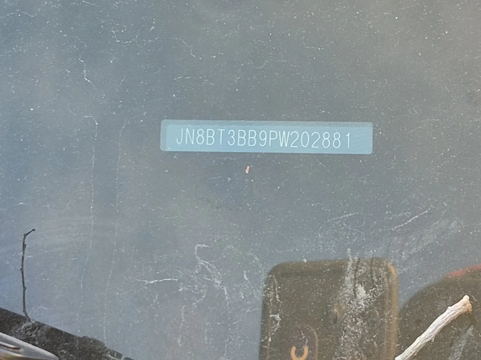 Dash VIN Plate Photo