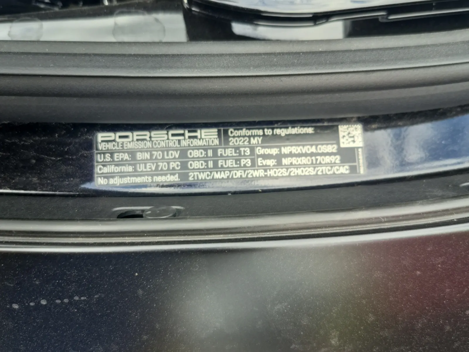 Emission Sticker Photo