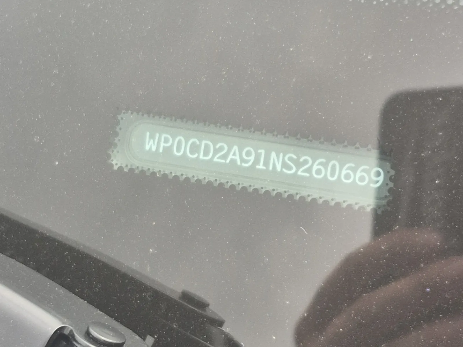Dash VIN Plate Photo