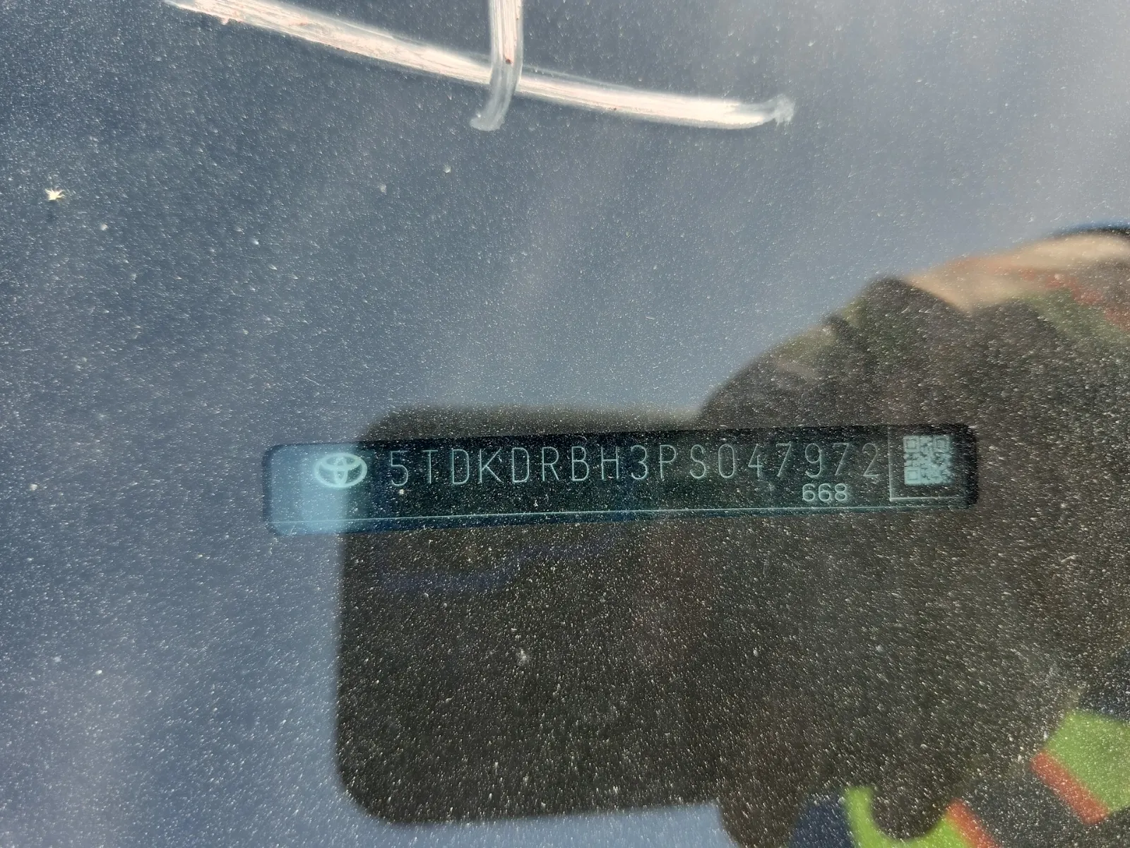 Dash VIN Plate Photo