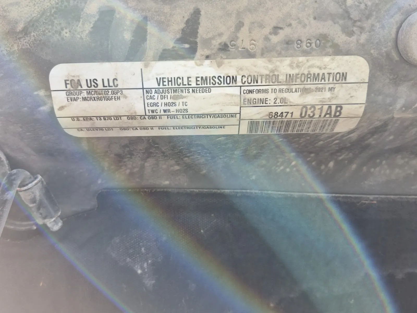 Emission Sticker Photo