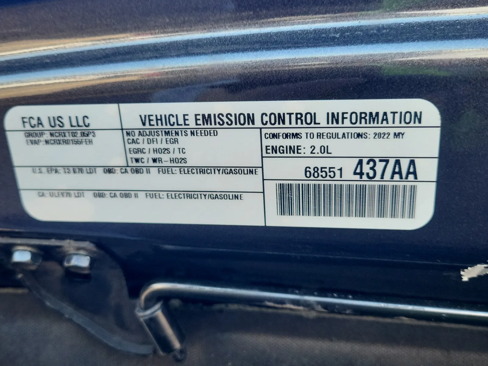 Emission Sticker Photo