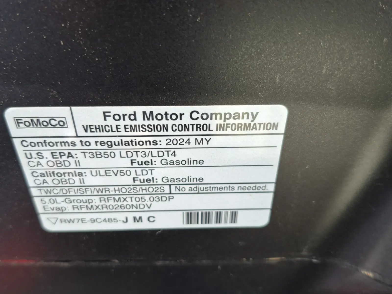 Emission Sticker Photo
