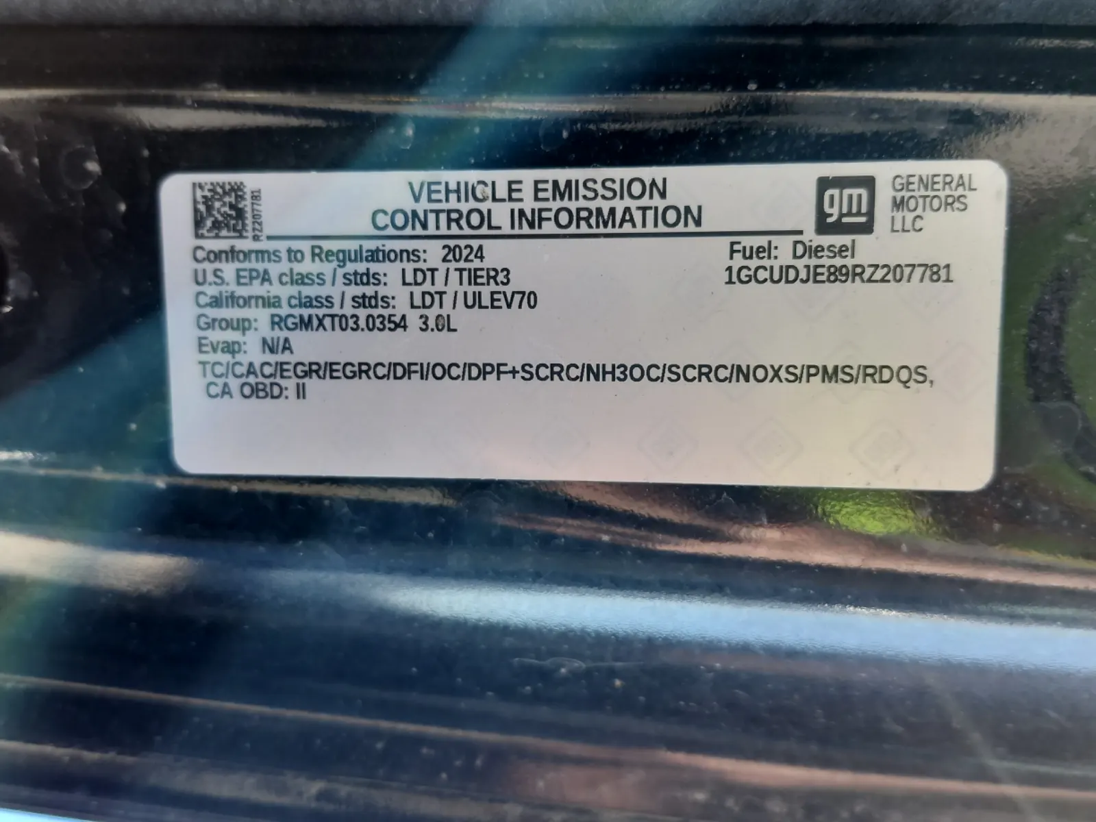 Emission Sticker Photo