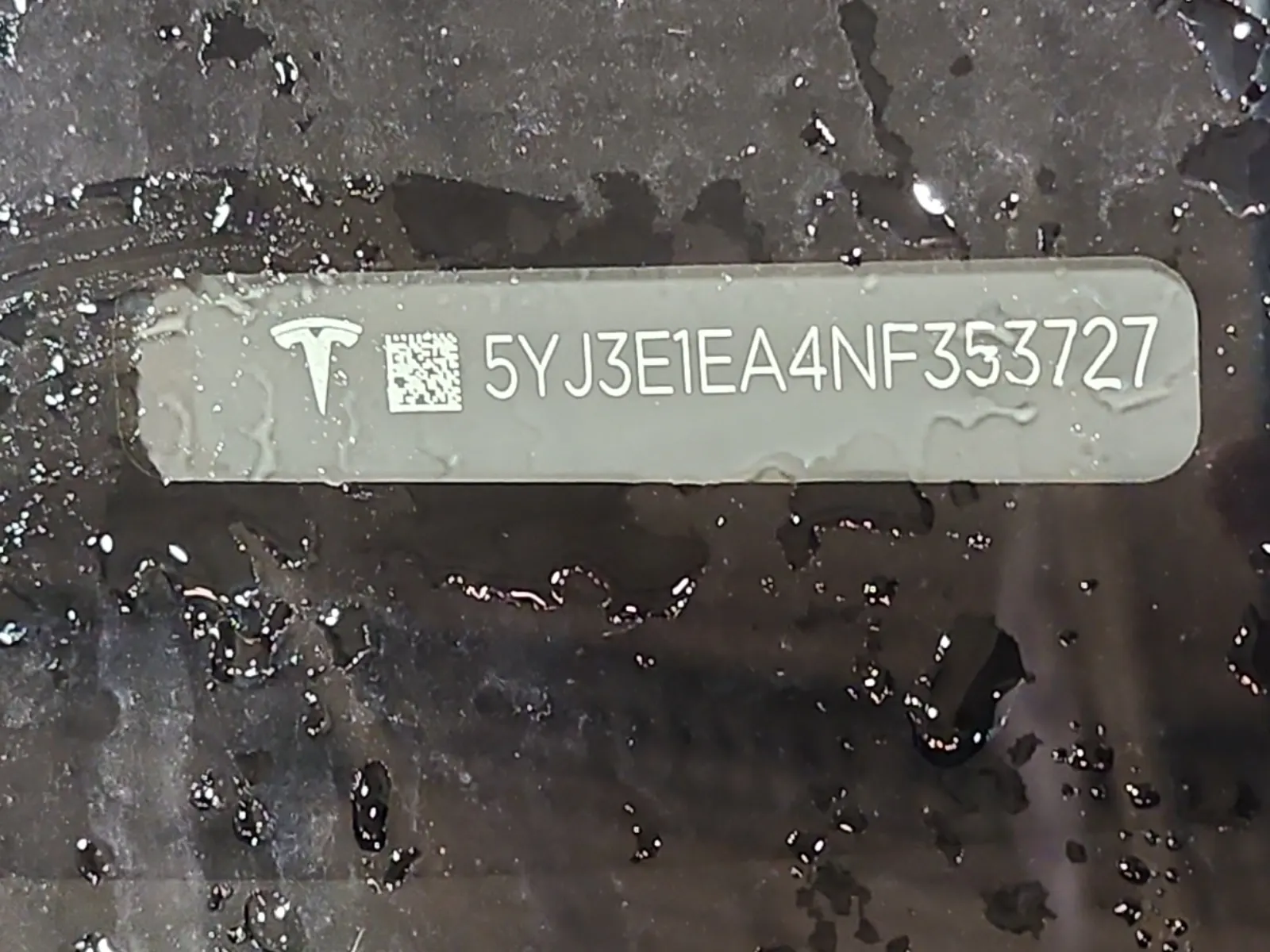 Dash VIN Plate Photo