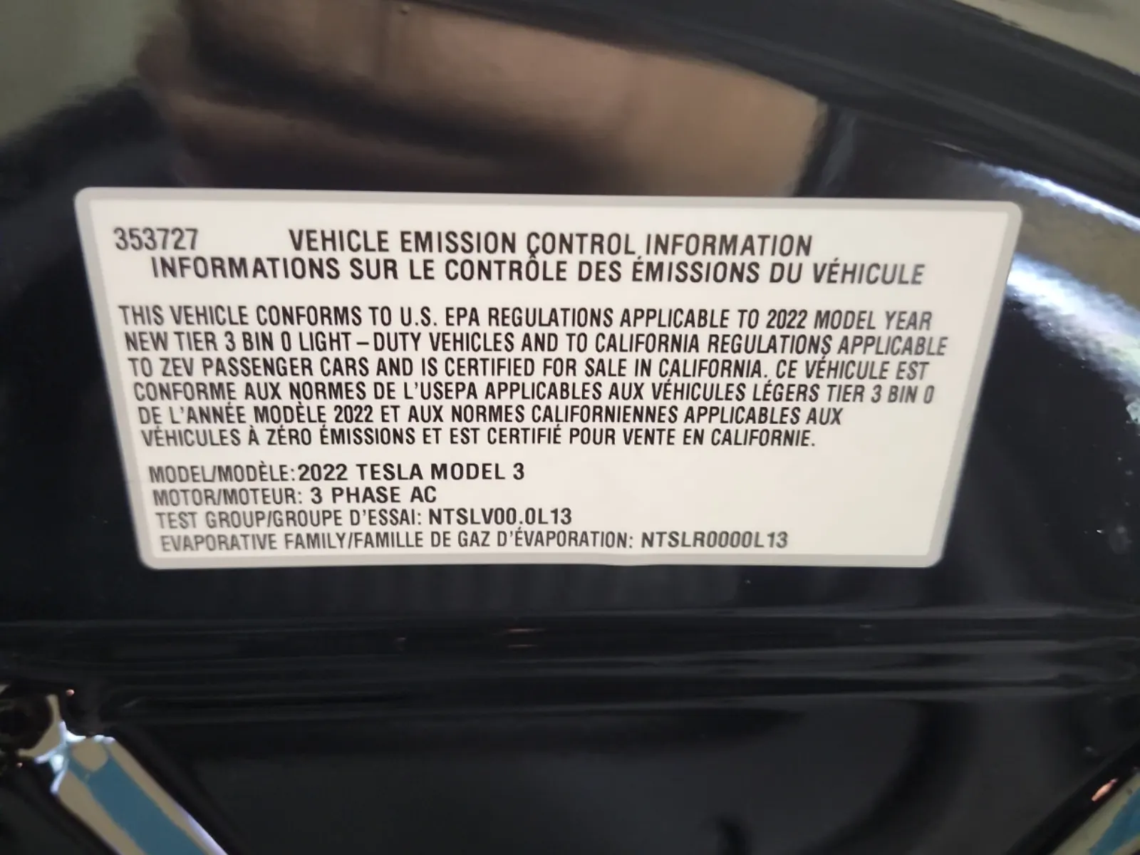 Emission Sticker Photo