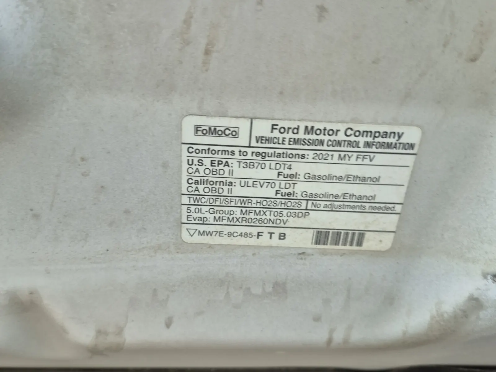 Emission Sticker Photo