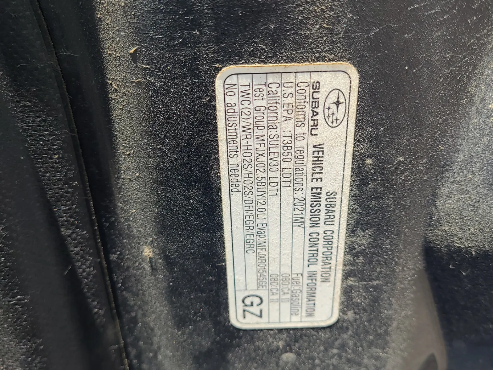 Emission Sticker Photo