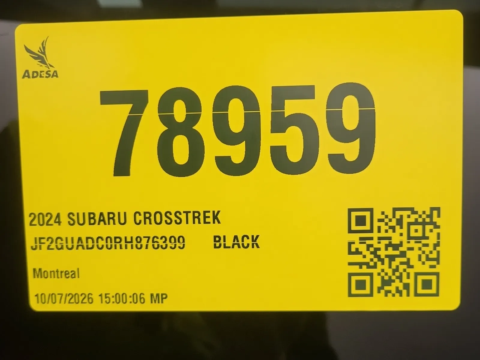 Inventory Label Photo