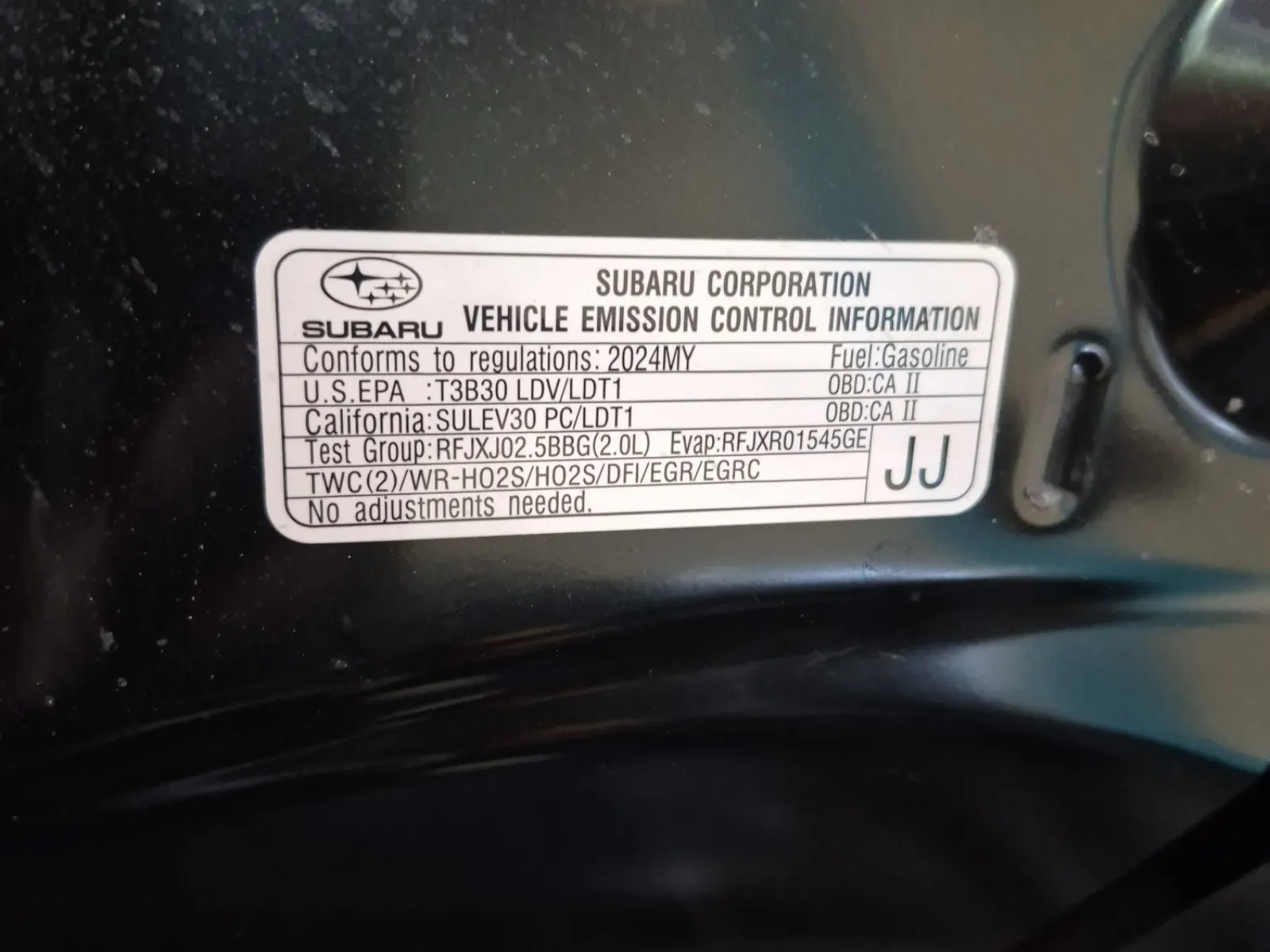 Emission Sticker Photo