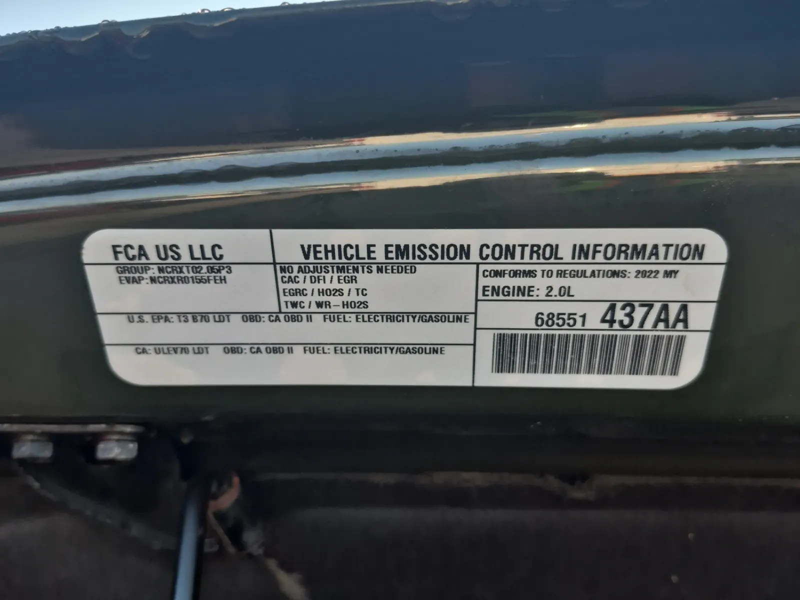 Emission Sticker Photo