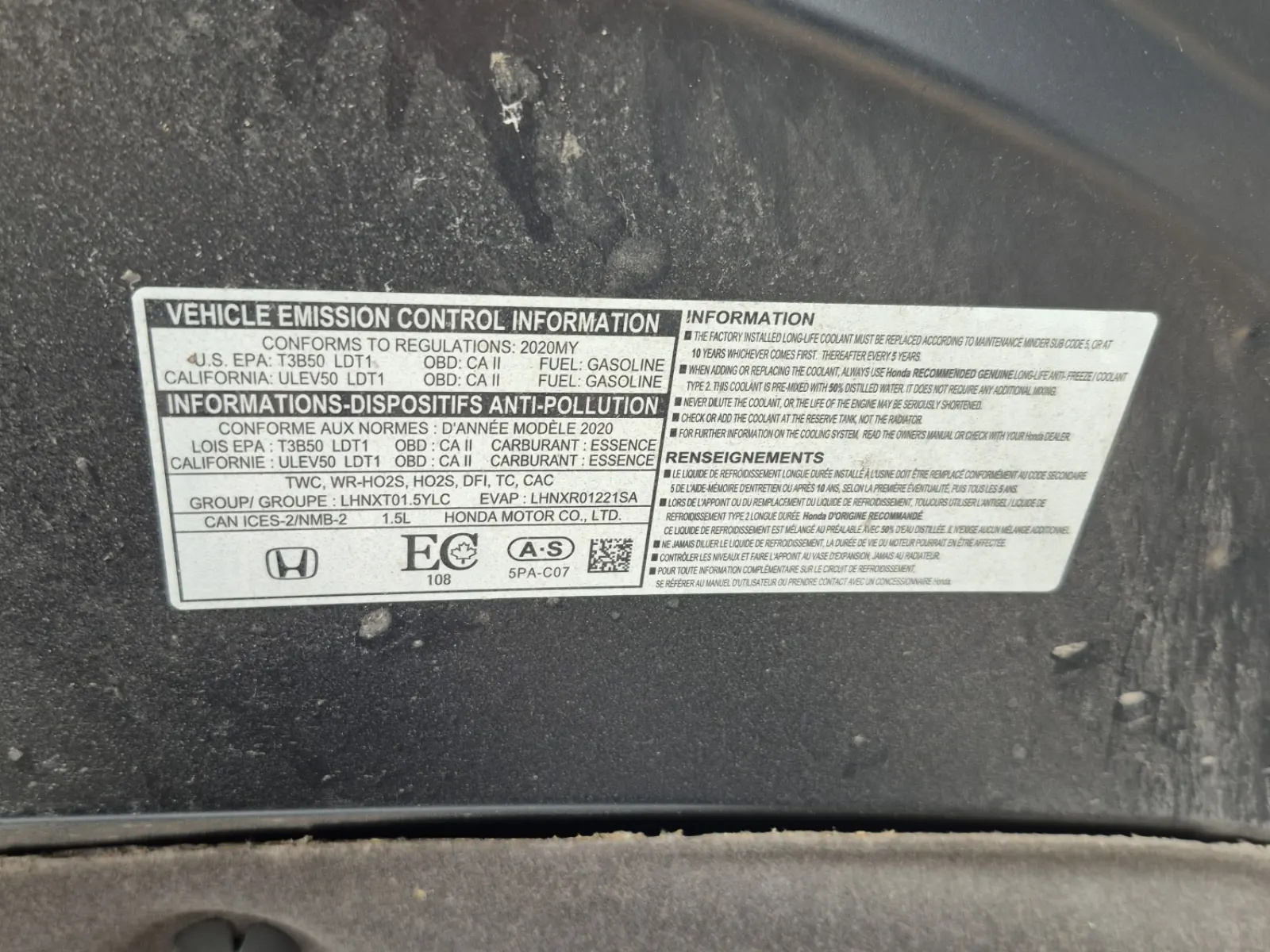 Emission Sticker Photo