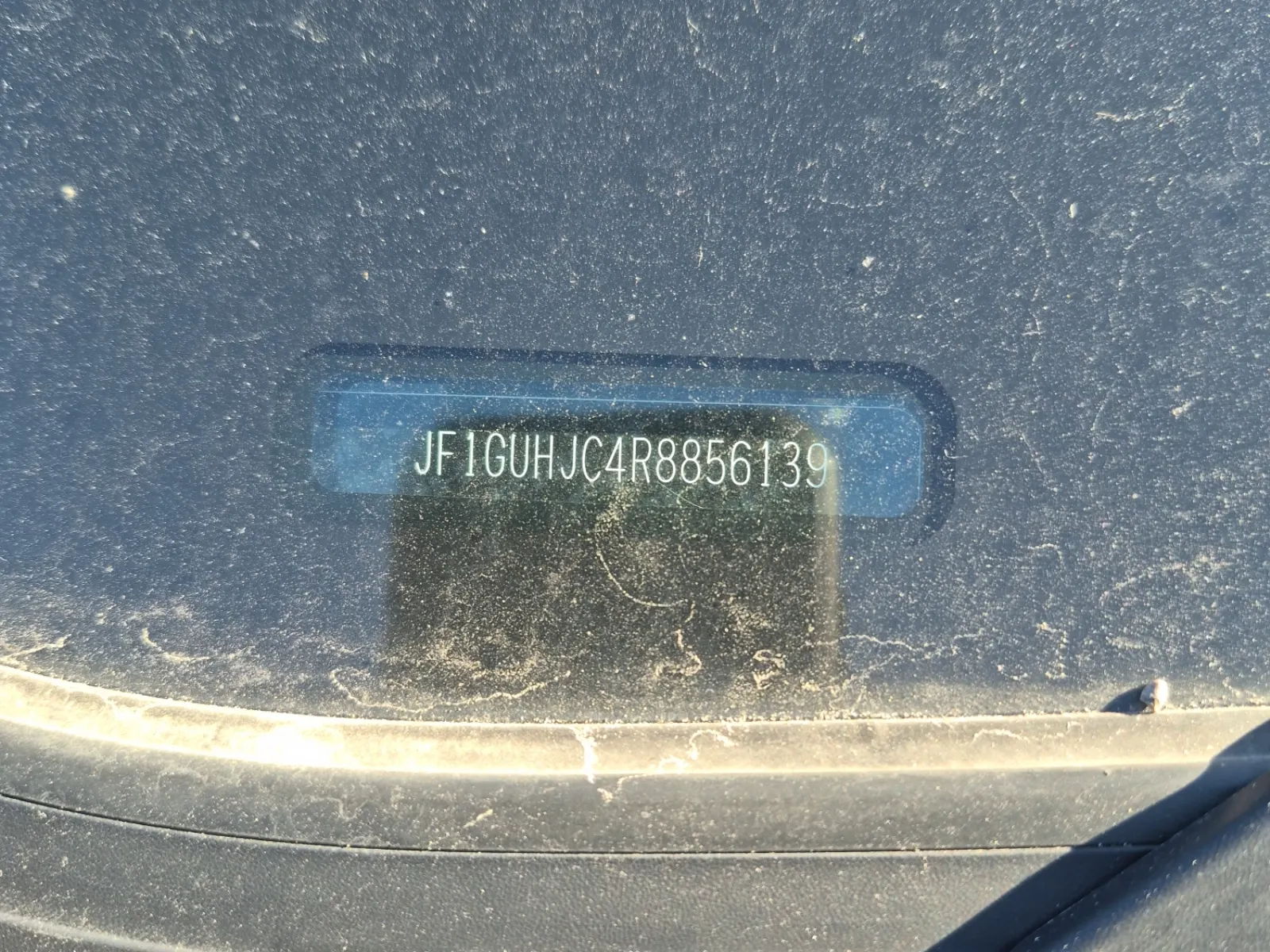 Dash VIN Plate Photo