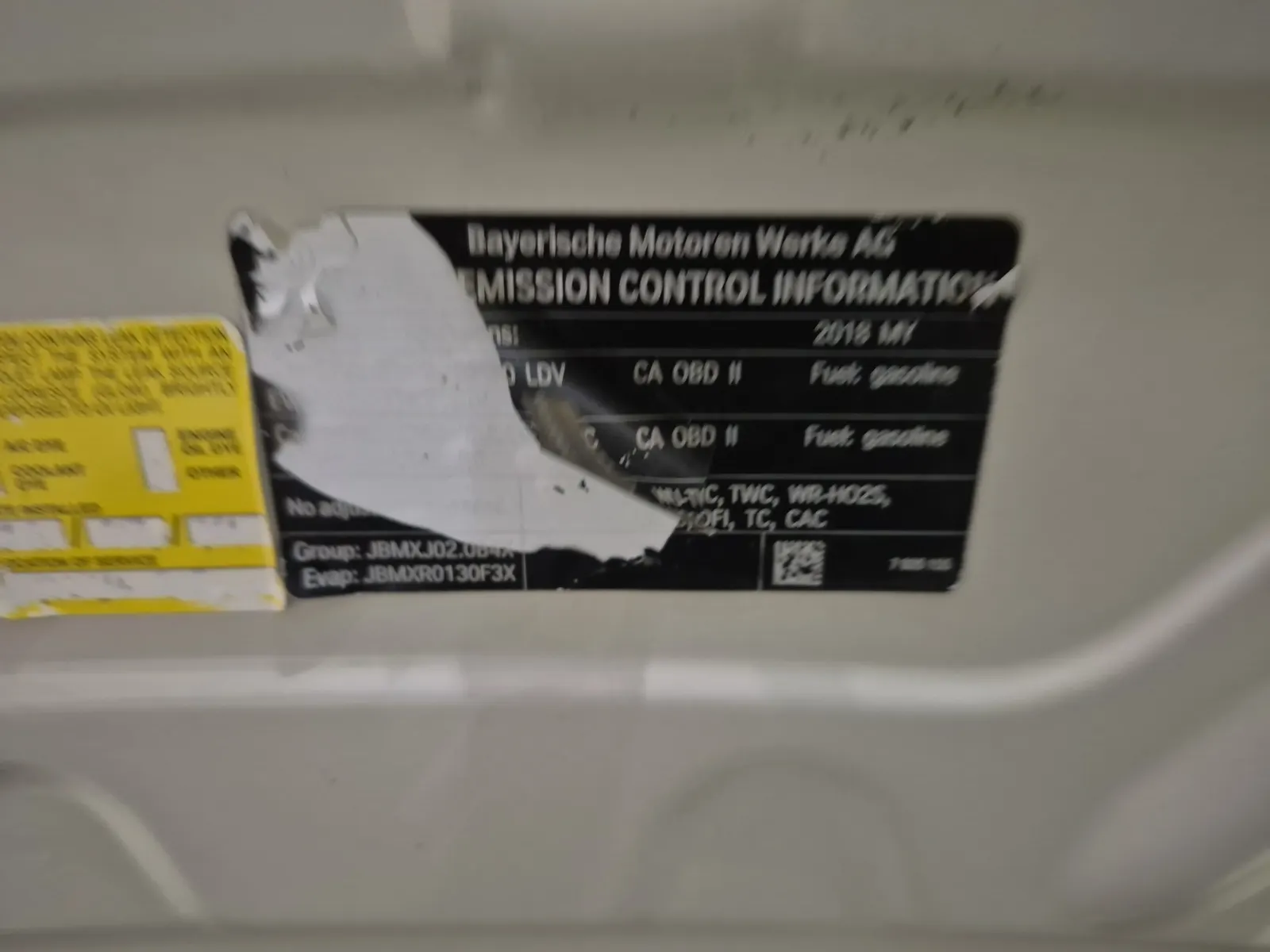 Emission Sticker Photo