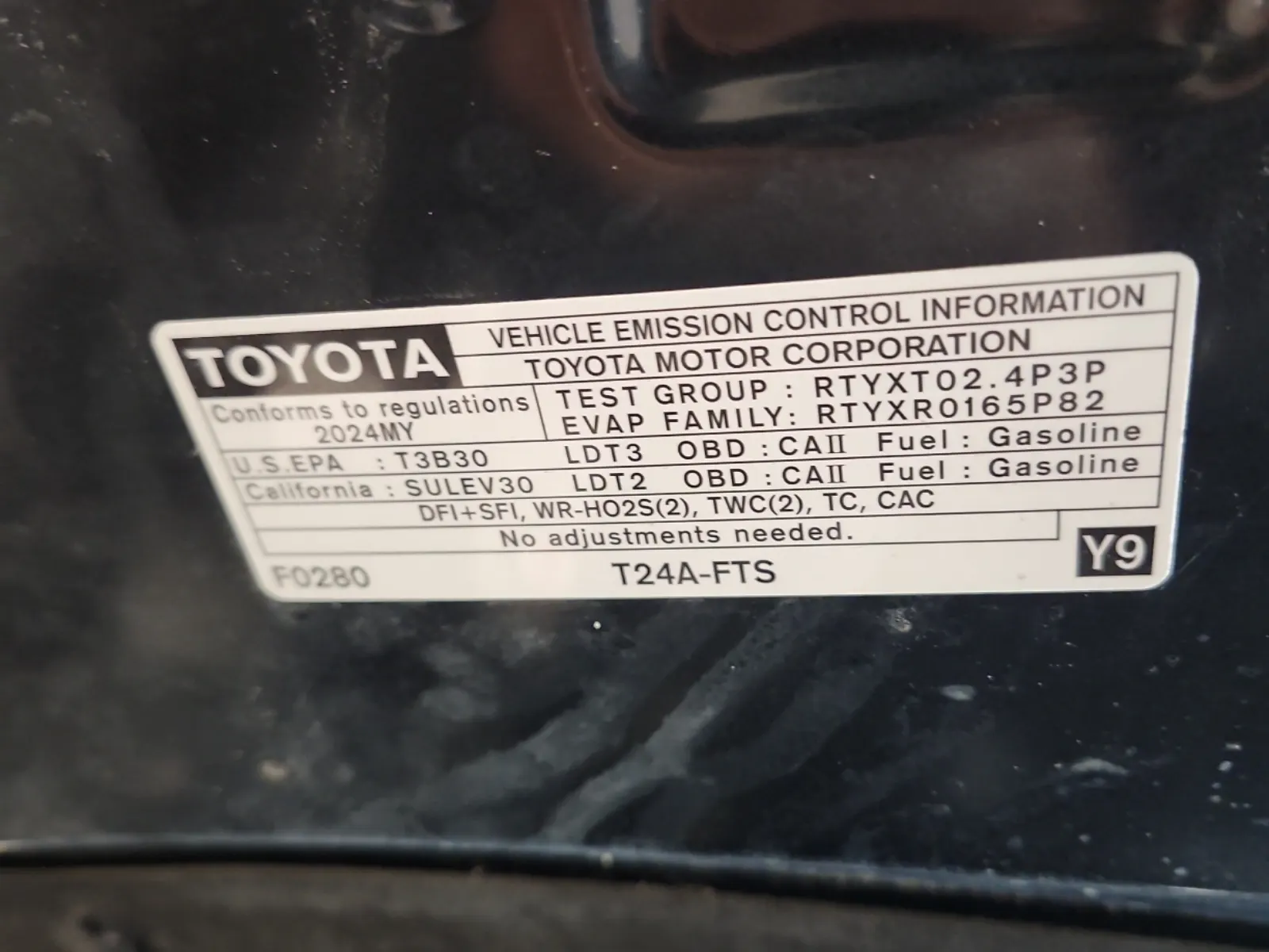 Emission Sticker Photo