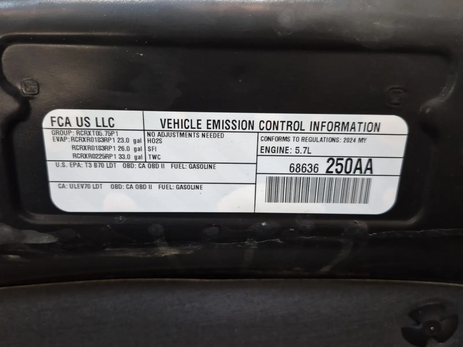 Emission Sticker Photo