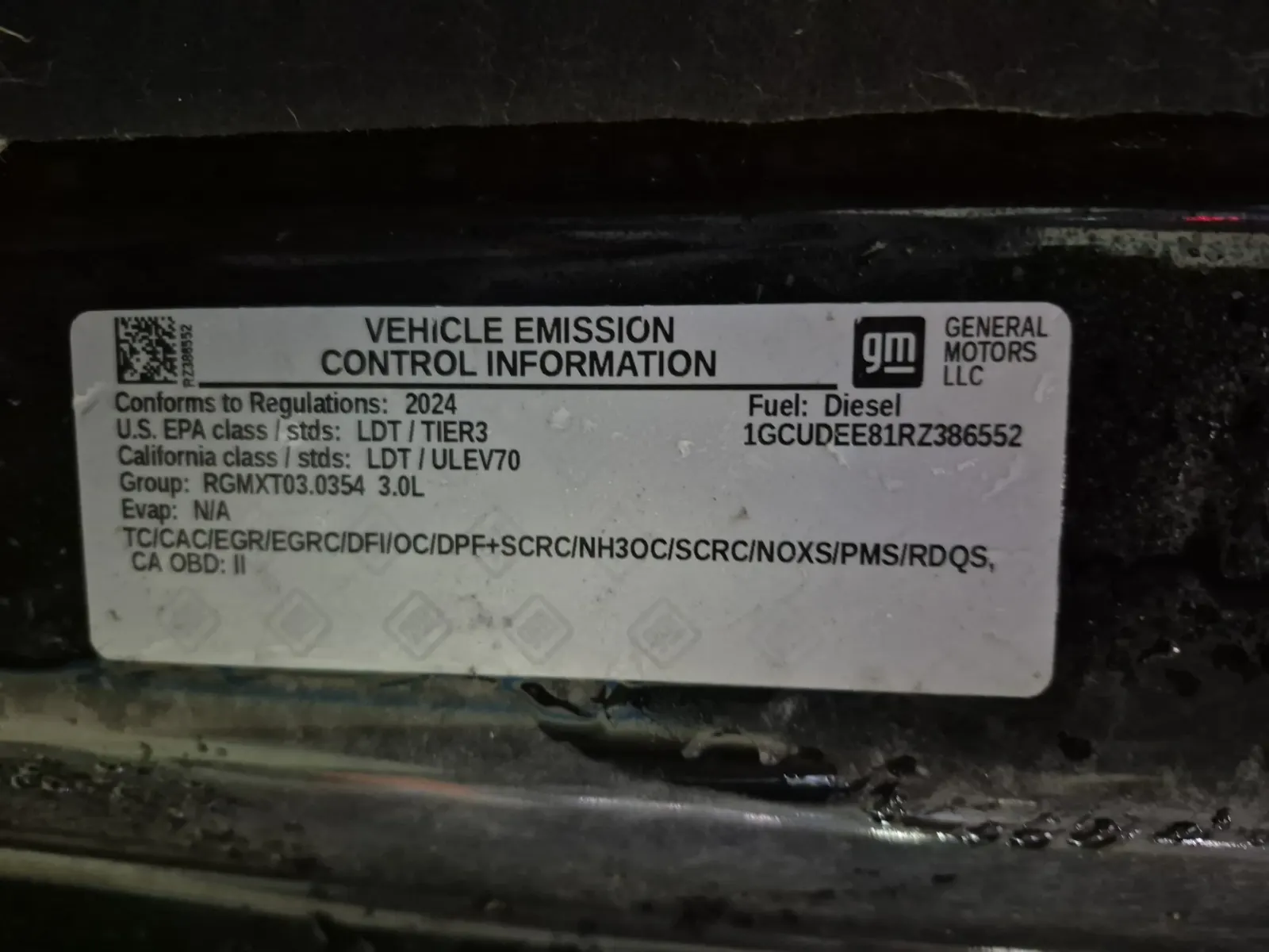Emission Sticker Photo