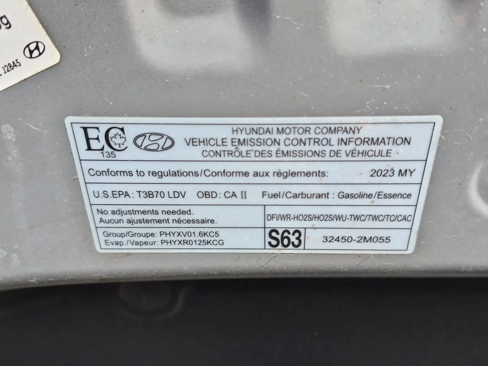 Emission Sticker Photo