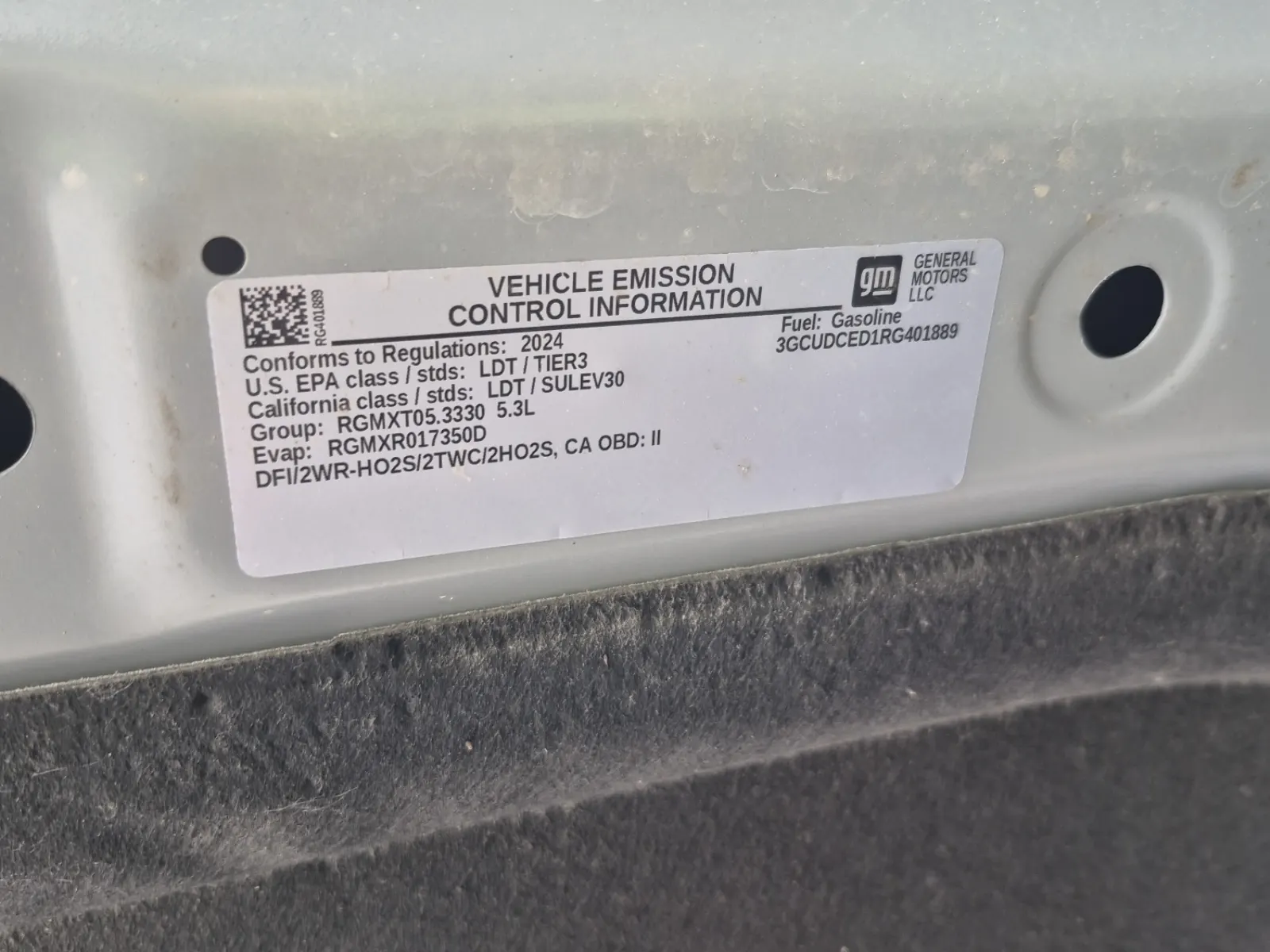 Emission Sticker Photo