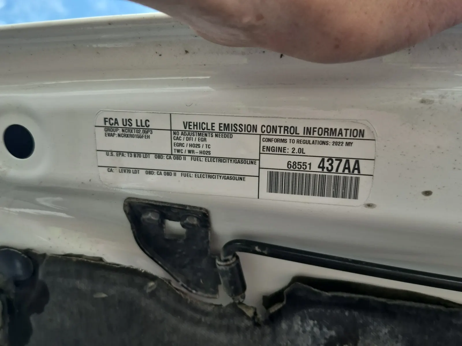 Emission Sticker Photo